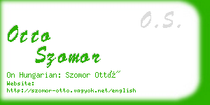 otto szomor business card